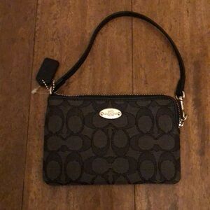 Coach black wristlet/wallet